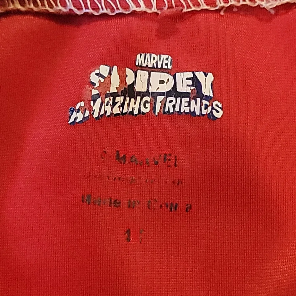 Spiderman Boys 4T Swimsuit Swim Trunks/L/S Rash Guard Shirt/Baseball Cap Spidey